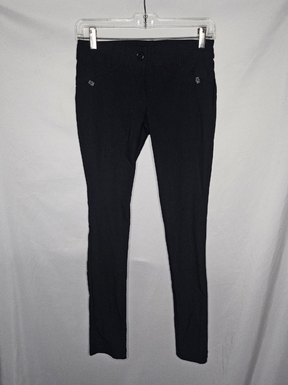 Juniors Sensational Collection Black Low Rise Skinny Dress Pants Work Career S
